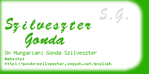 szilveszter gonda business card